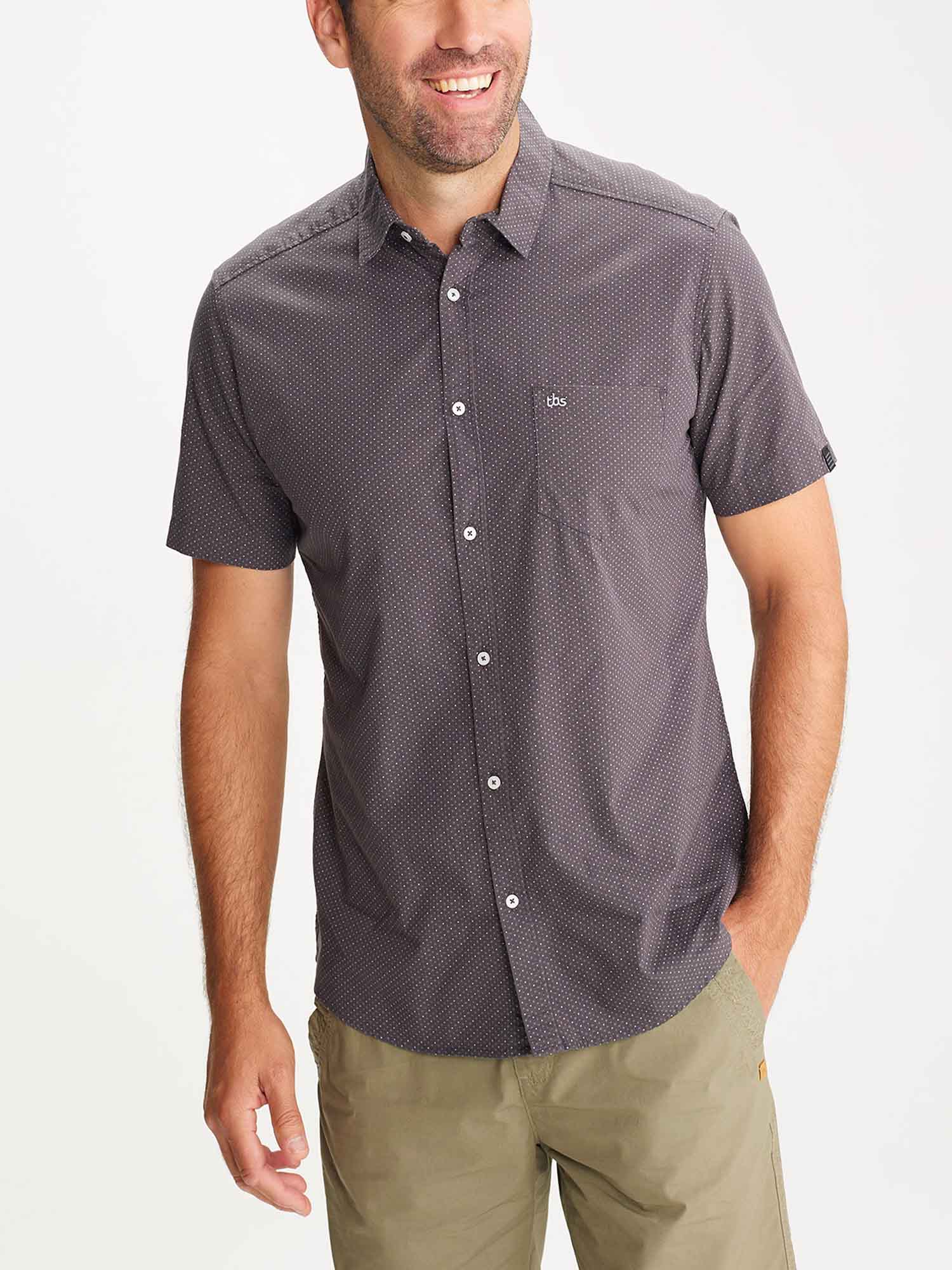 Chemise Homme Manches Courtes Gris