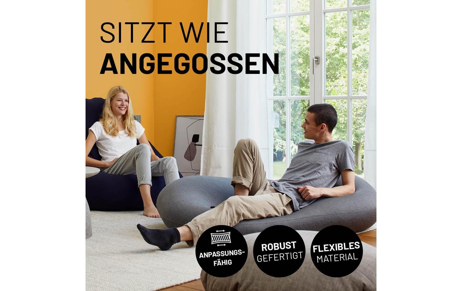 Sitzsack Flexi Comfort 320 L, Dunkelgrau<br>2-in-1 Sitzsack