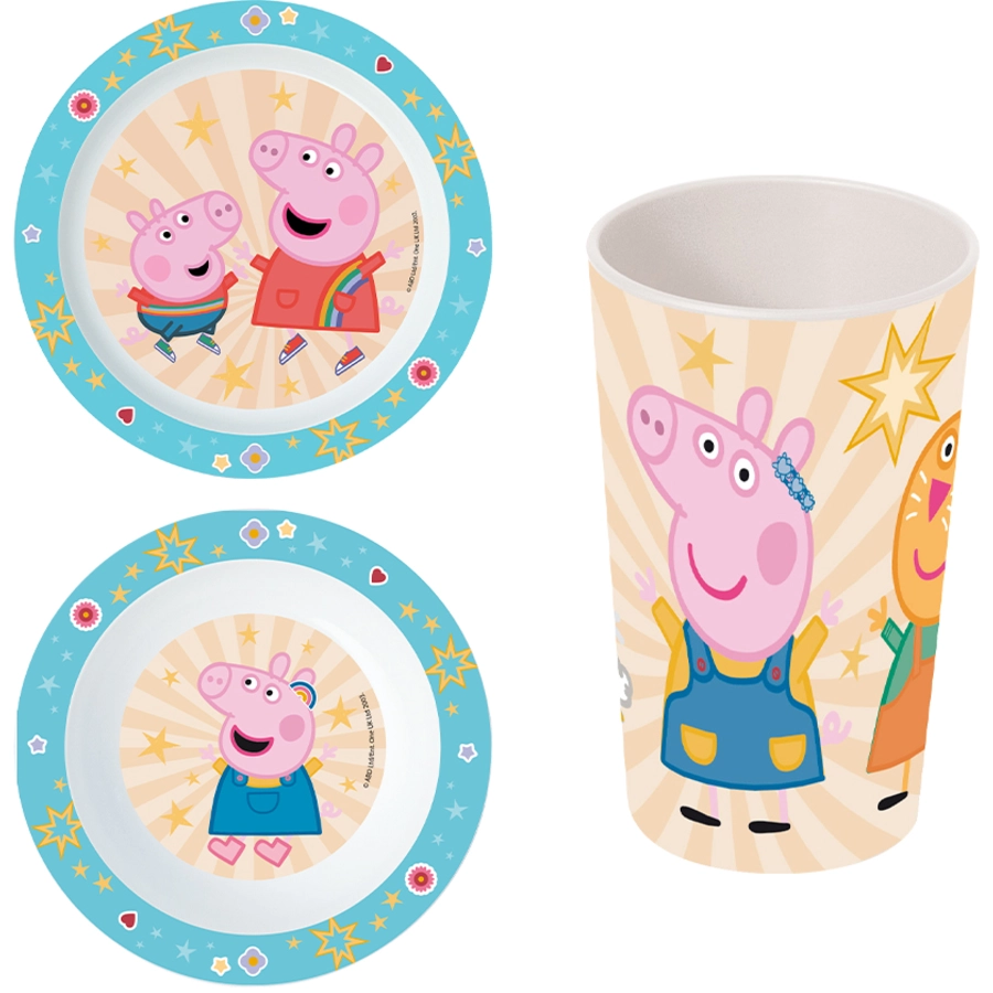 p:os Frühstücksset Peppa Pig, 3tlg