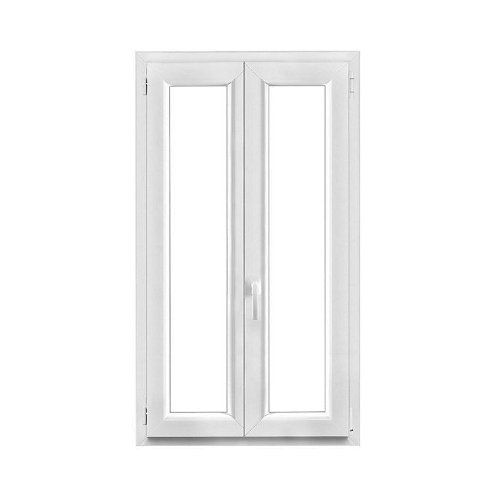 Fenêtre PVC 2 vantaux oscillo-battant GoodHome blanc - l.80 x h.135 cm