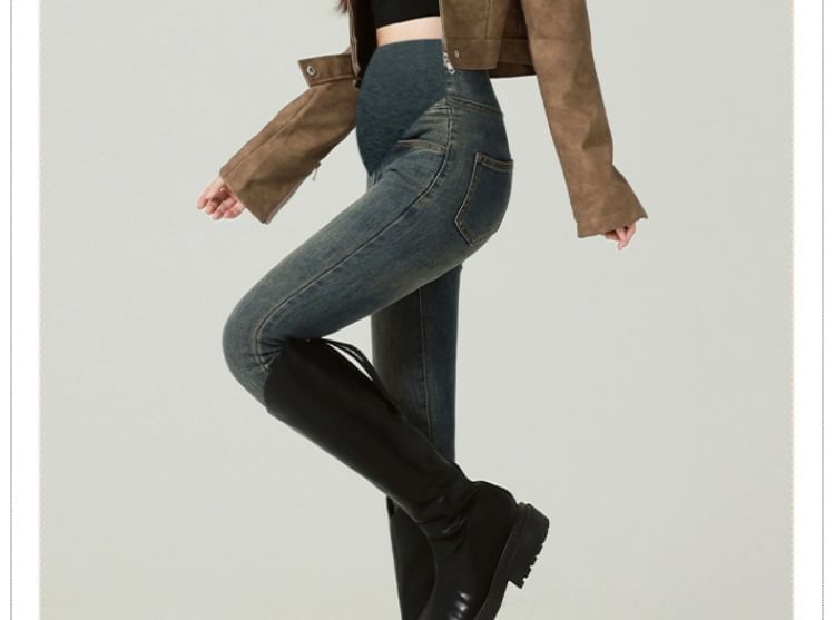 Aestering - Zwangerschapsjeans met effen slim fit