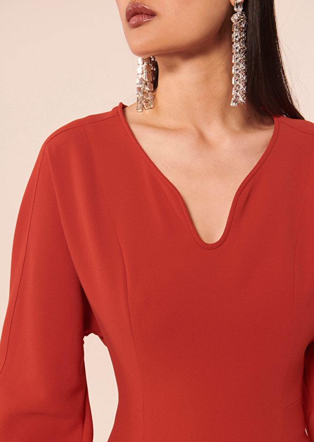 Robe Rexierouge en crêpe