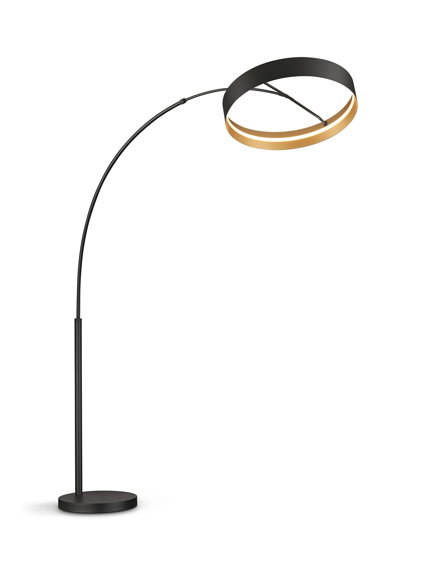 Musterring LED Bogenlampe MR LOOP schwarz-goldfarbig