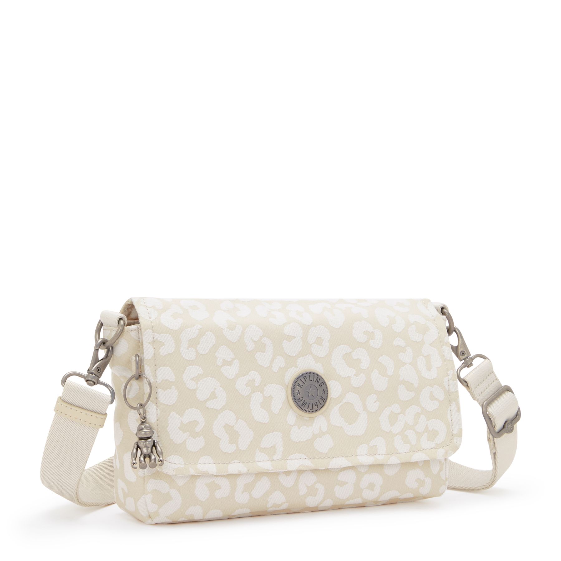 ARAS Petit sac à bandoulière avec sangle amovible - White Cheetah J