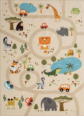 KMCarpets Animal Gulvteppe 120 x 160, Lin