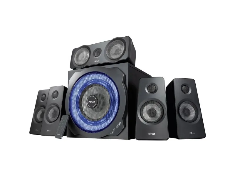 Trust GXT 658 TYTAN - Højttalersystem - 5.1-kanal - 90 Watt (Total) - sort