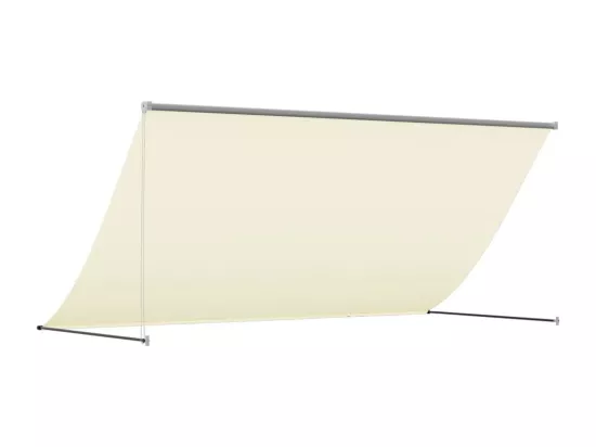 Auvent rétractable crème 300x150 m tissu et acier