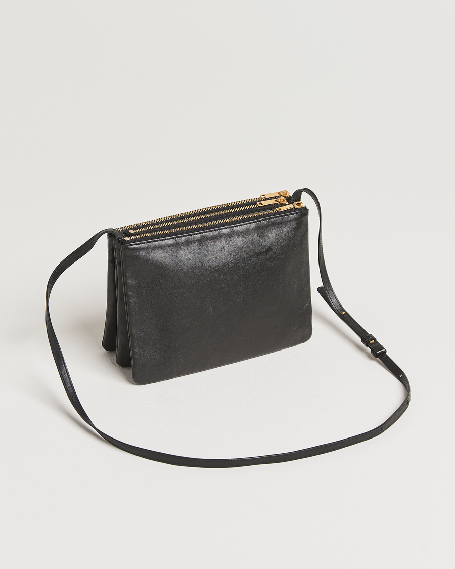 Celine Pre-Owned Trio Bag Medium Leather Black