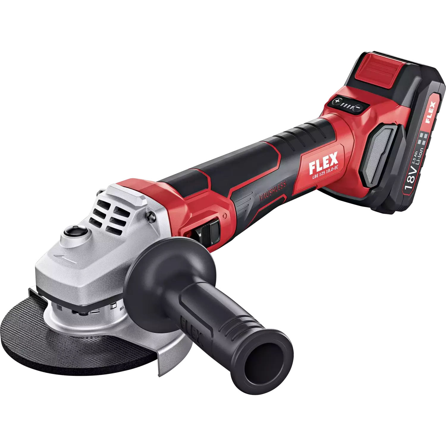 Flex LBE 125 18.0-EC Li-Ion Accu haakse slijper body in L-Boxx - 125mm - variabel - 18V