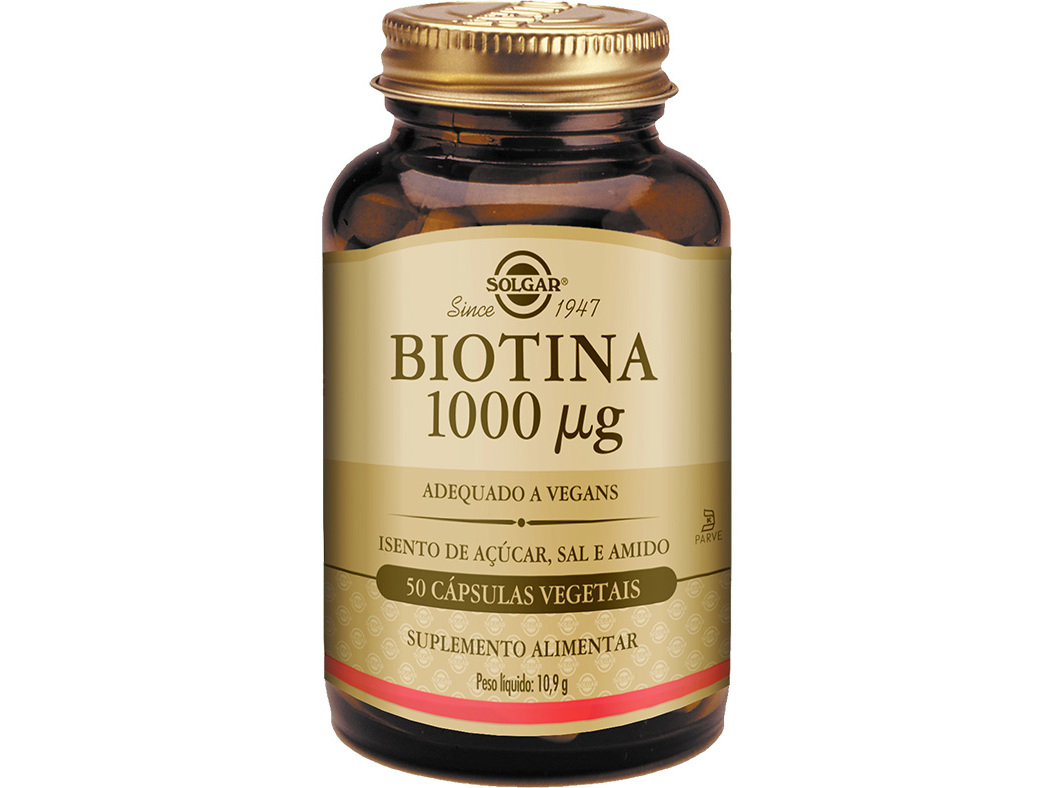 SUPLEMENTO SOLGAR BIOTIN 1000 G 50 CAPSULAS