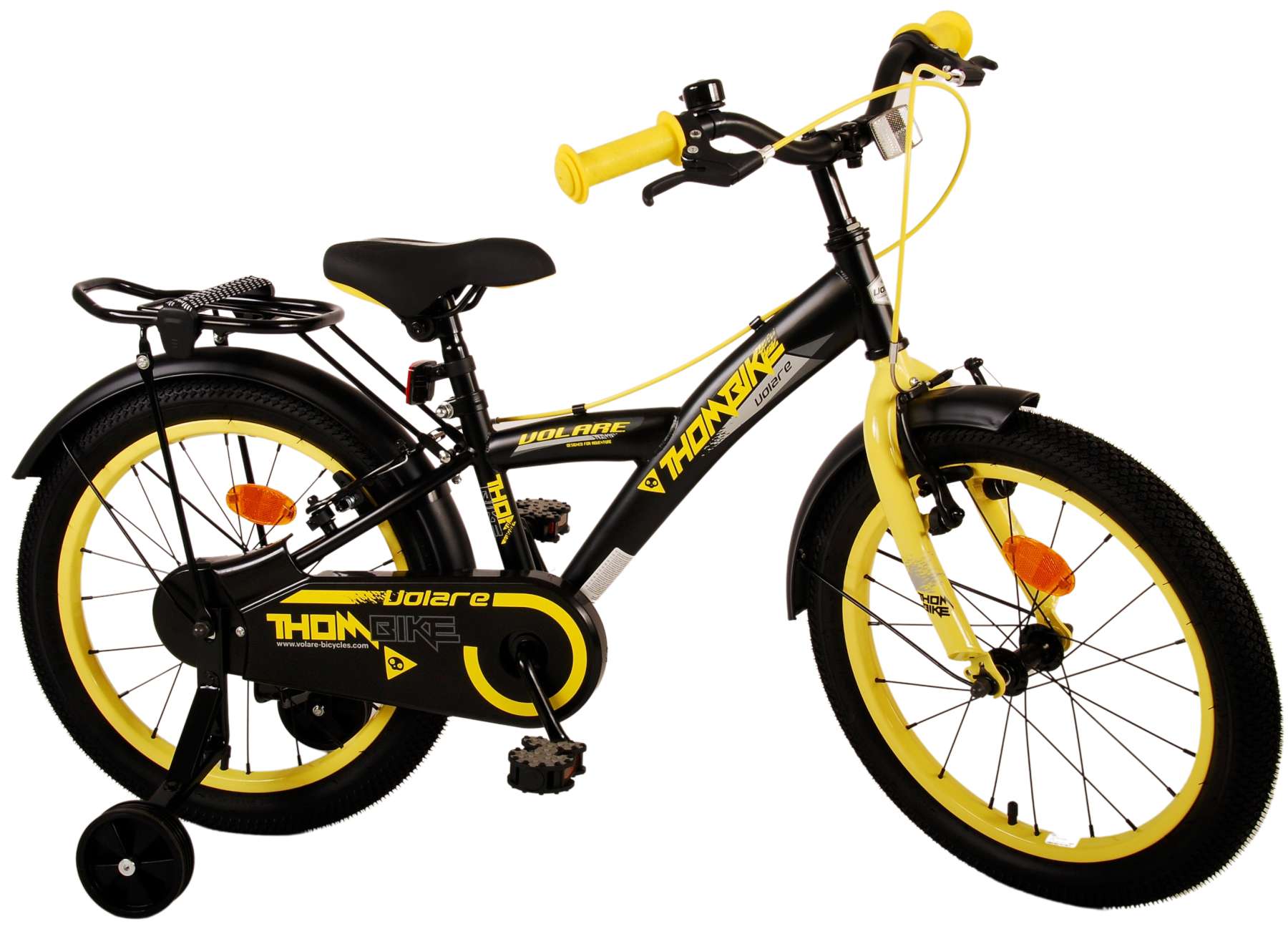 TPFSports Thombike Kinderfahrrad - Jungen - 18 Zoll - Rücktritt + Handbremse - Schwarz Grün