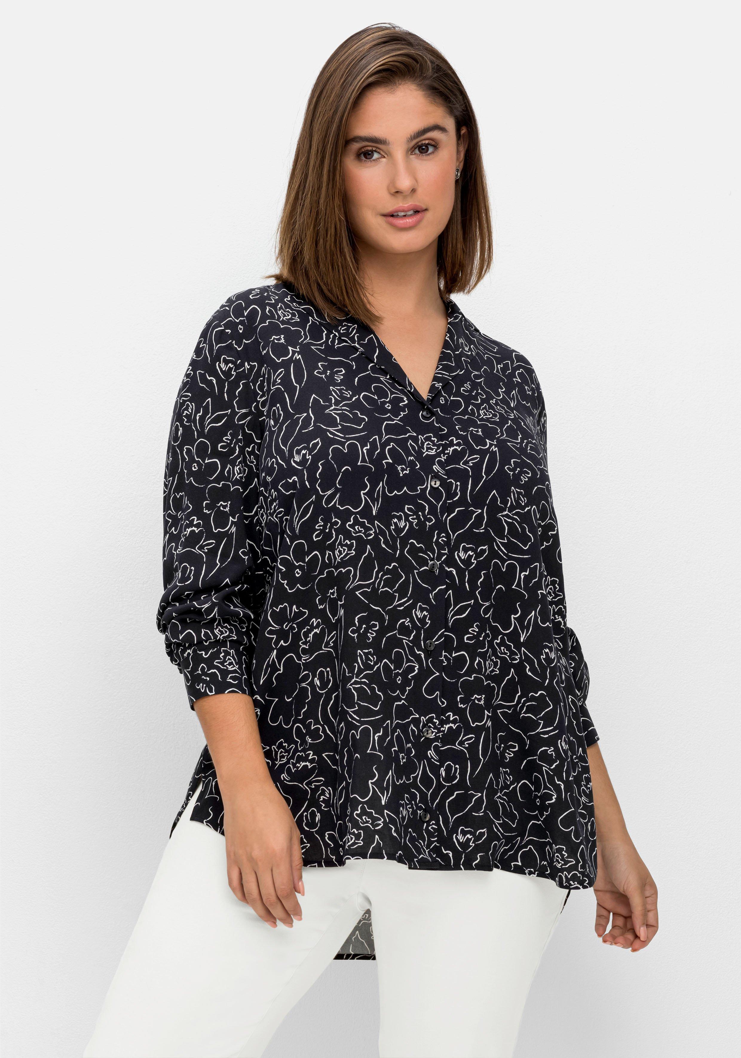 Bluse mit grafischem Alloverprint