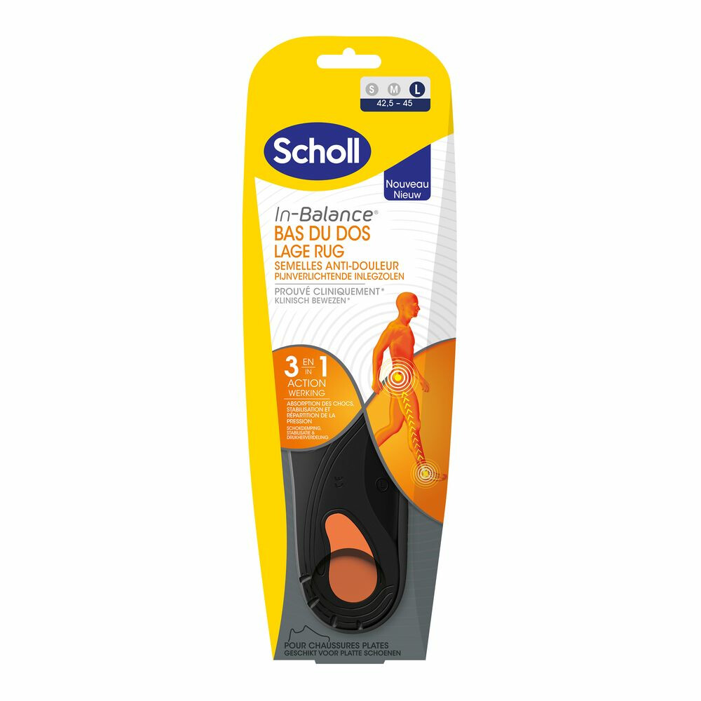 Scholl In Balance Inlegzolen Lage Rug Large (Maat 42,5 - 45)1 paar