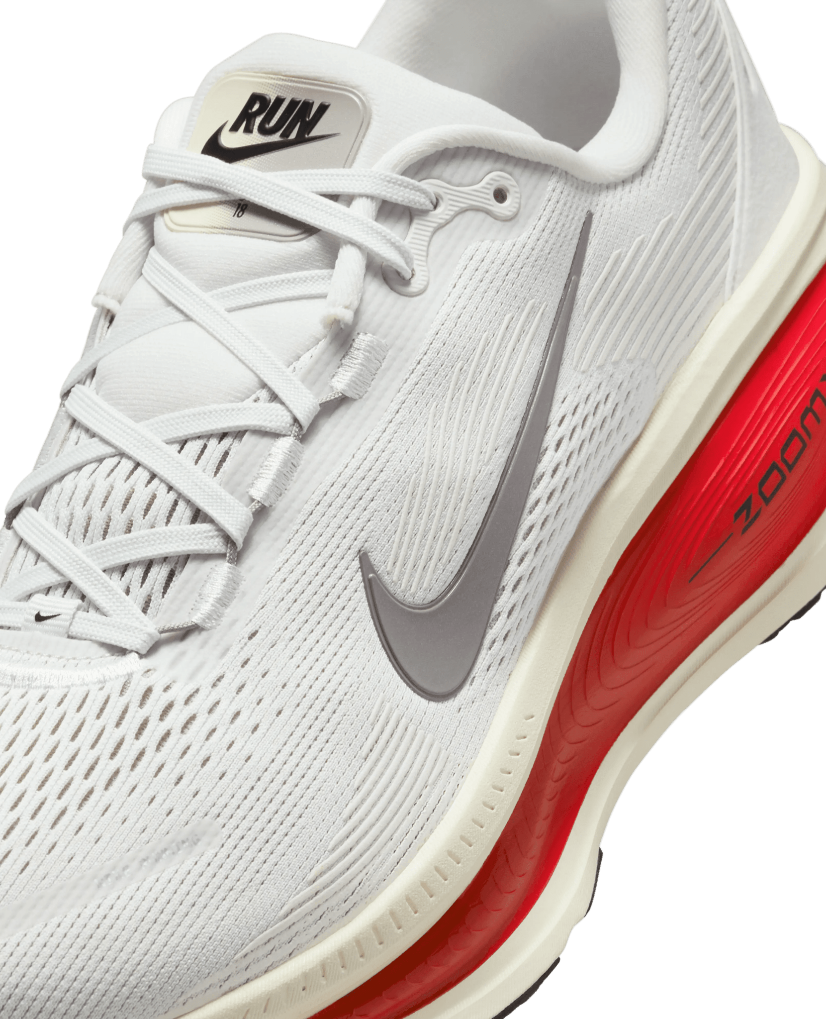 Nike Vomero 18 (Platinum Tint/MTLC Pewter-Siren Red)