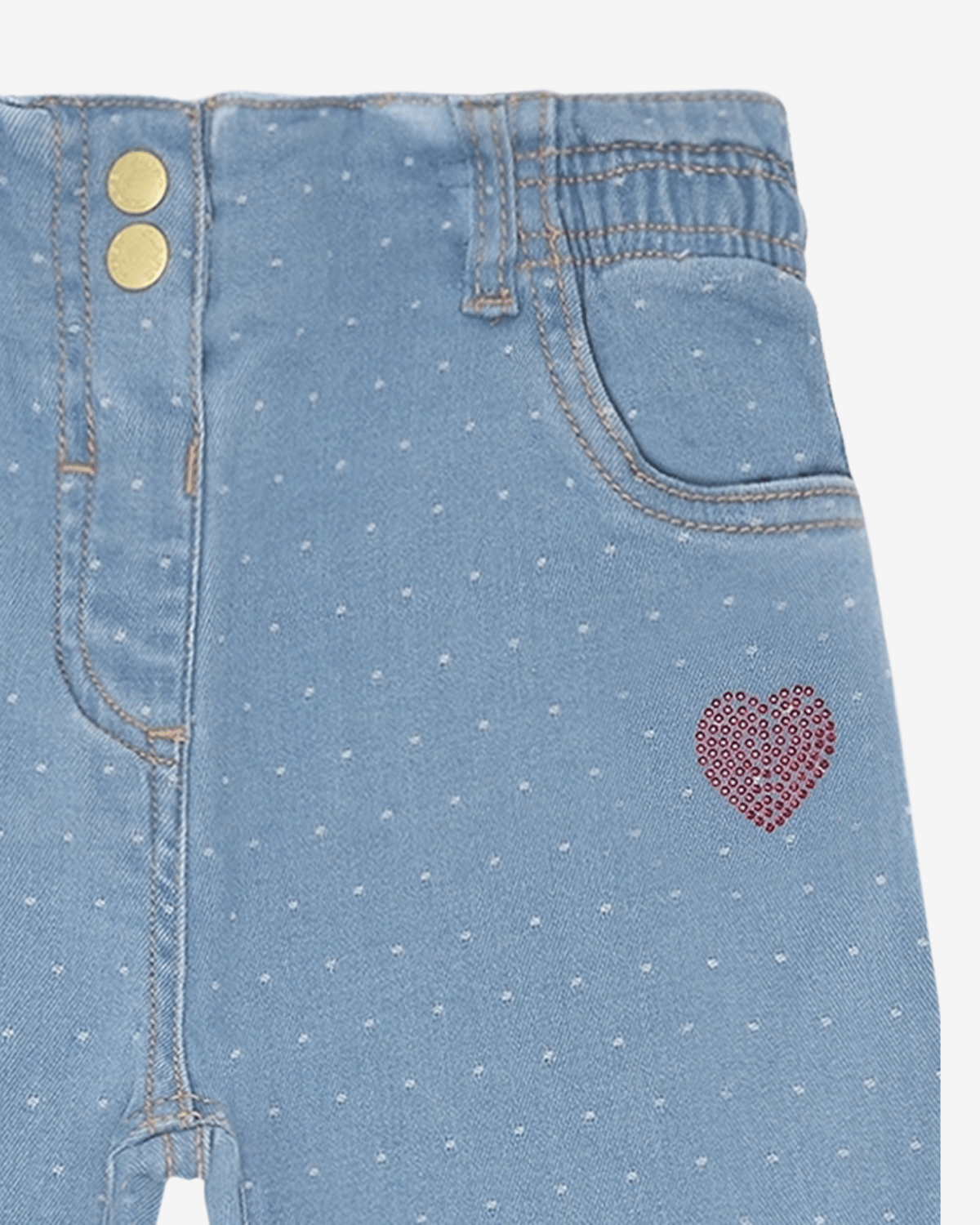 Denim Bukse Barn m/ Glitter Paljetter – 100&% Bomull | HCTheresa Dotty denim