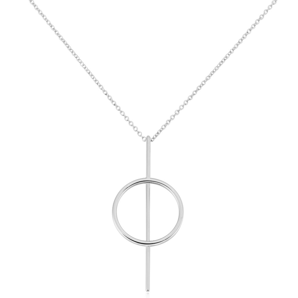 Collier Sautoir Timie Acier Blanc