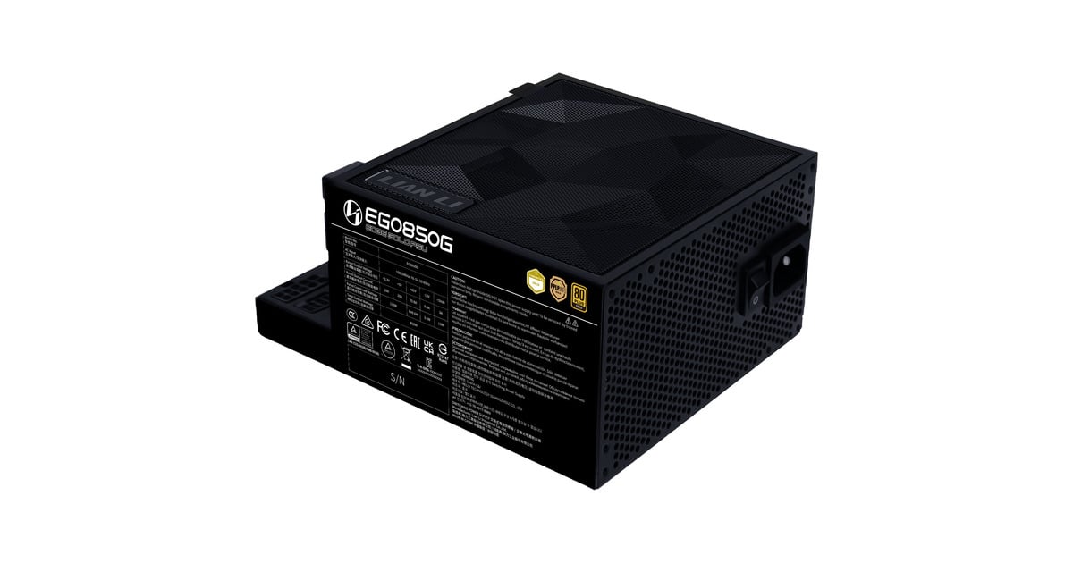 Lian LiEDGE GOLD 850 modulaire 850 watt voeding   (Zwart, 1x 12V-2x6, 4x PCIe)