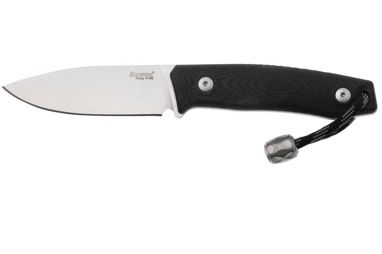 LionSteel M1-GBK Black G10, vaststaand mes