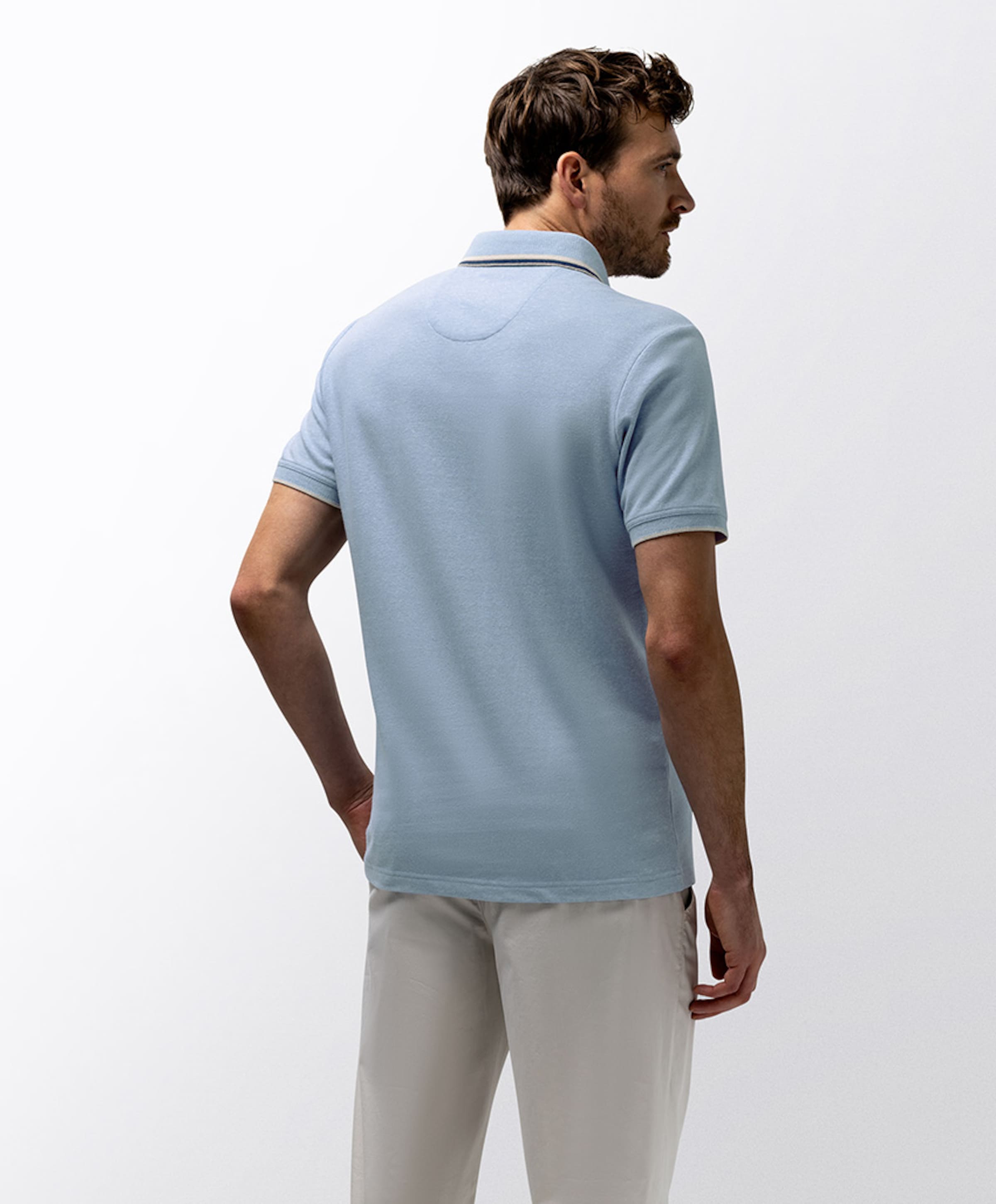 State of Art Heren polo blauw