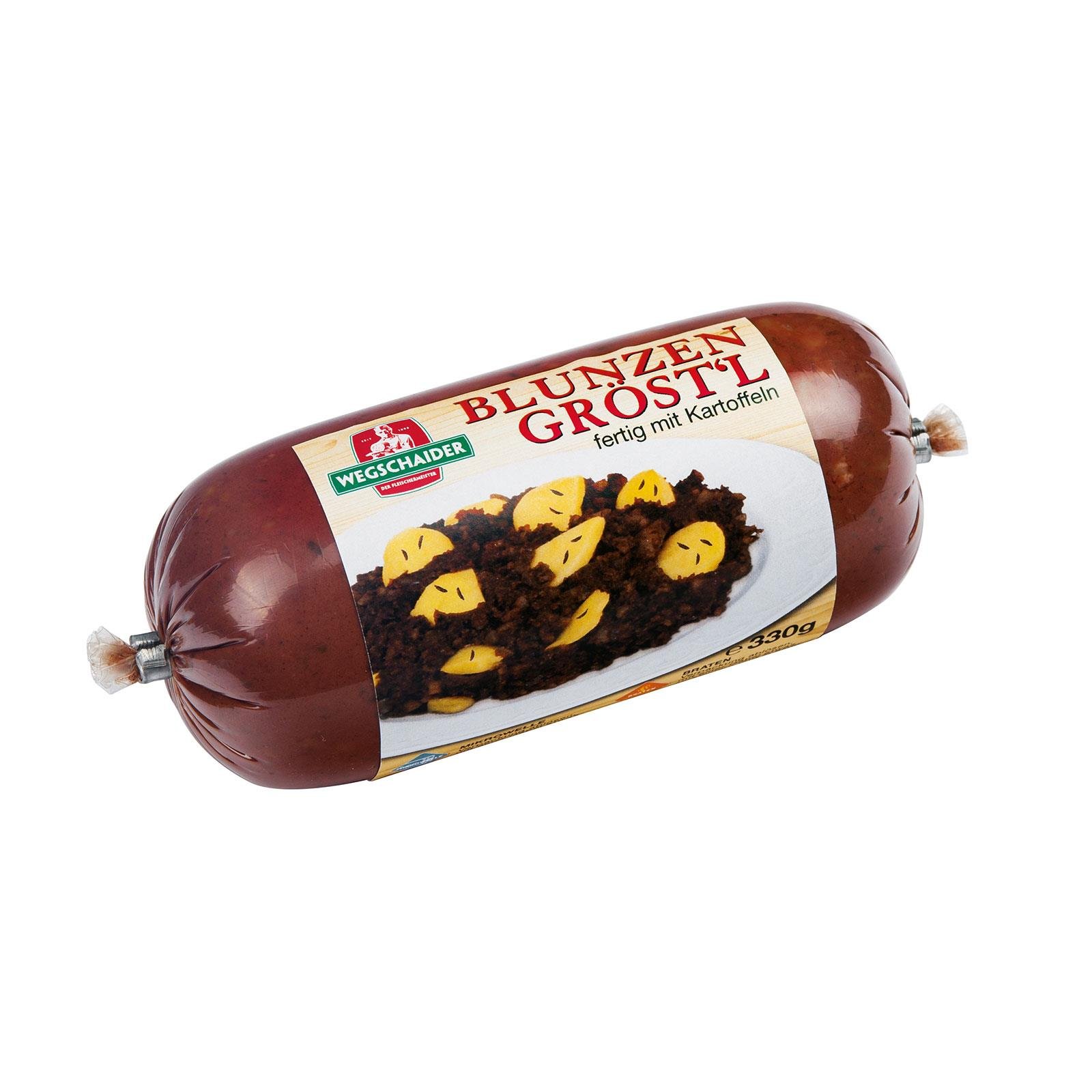 Wegschaider Blunzengröstl mit Kartoffeln