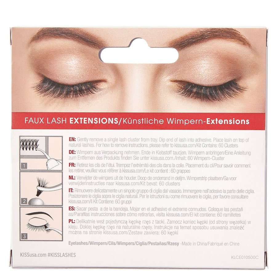 KISS Lash Couture Faux Mink Ext Flat Band Trio Singles 60pcs