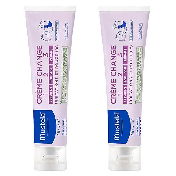 Creme Mustela Change para Irritações e Vermelhidão, Pacote com 2 x 100ml