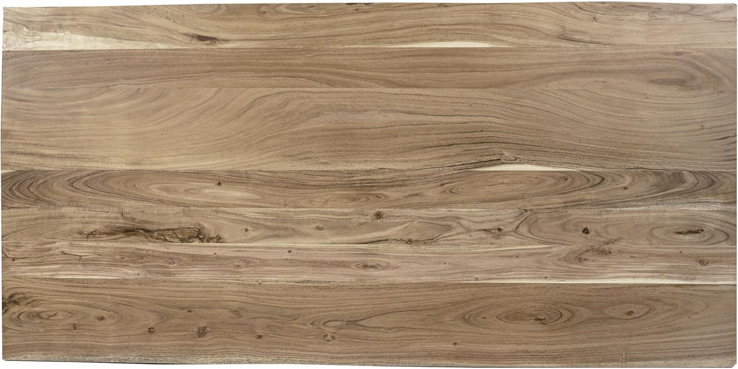 SAM Esstisch 220 x 100 cm Rio, Esszimmertisch naturfarben, Akazienholz massiv, Spider-Gestell aus Metall Schwarz, gerade Kanten