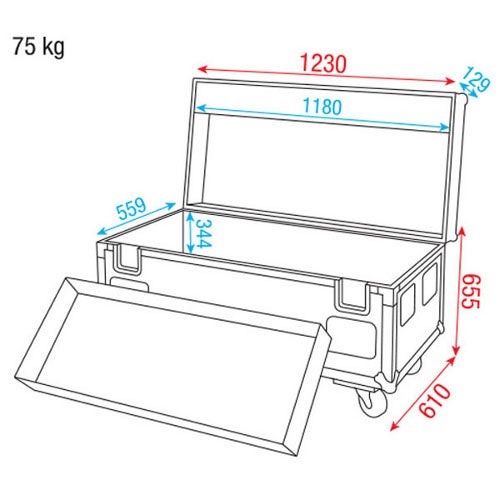 DAP UCA-PIP1 Pipe en Drape flightcase