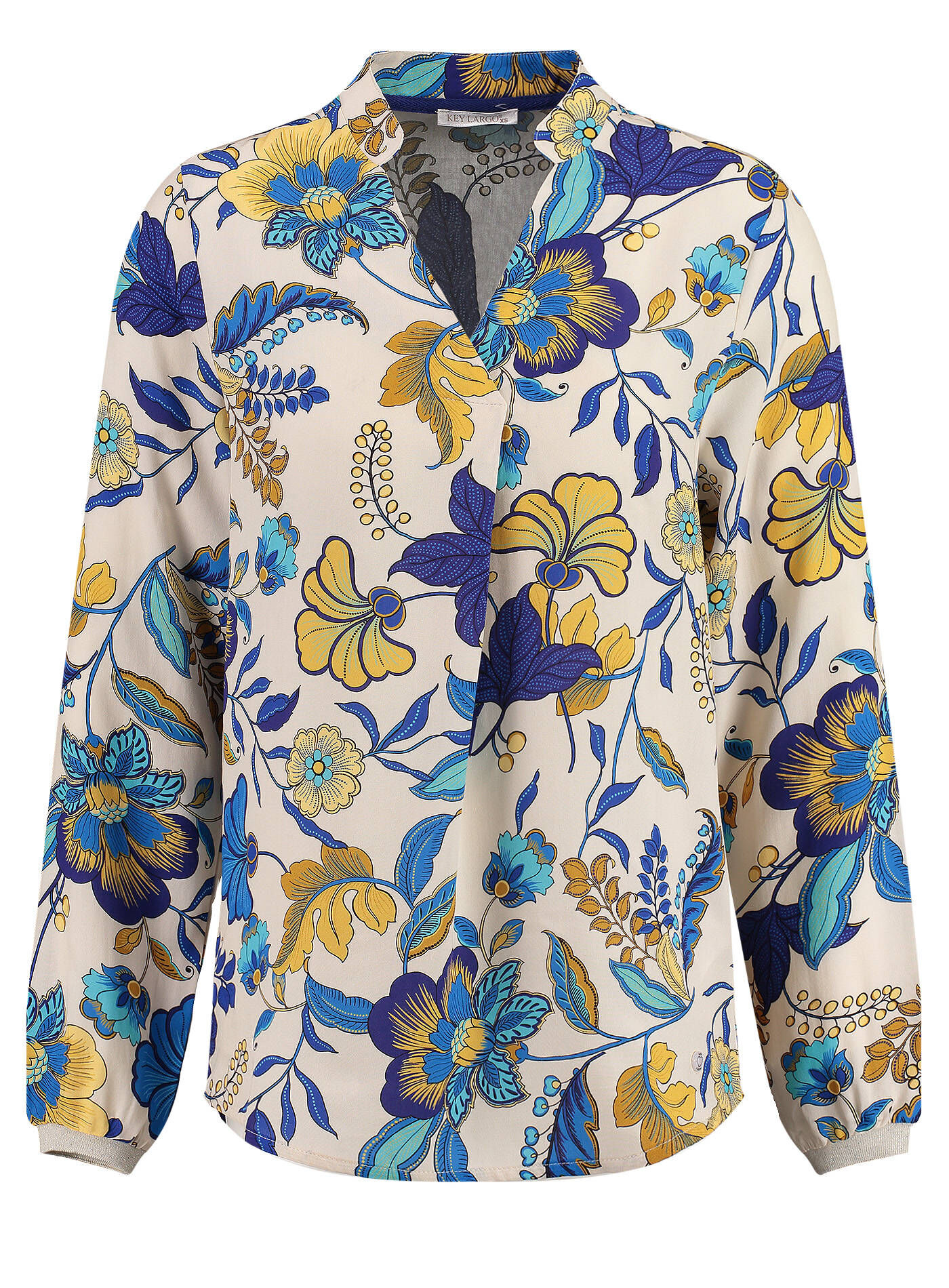 Key Largo| Damen Bluse WB BLOOM V-NECK