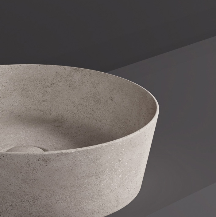 Rak Skin ronde waskom 42cm beige beton
