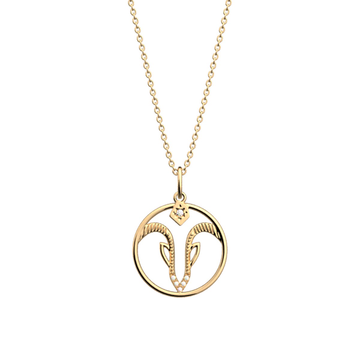 Collier Les Georgettes Capricorne doré 20mm