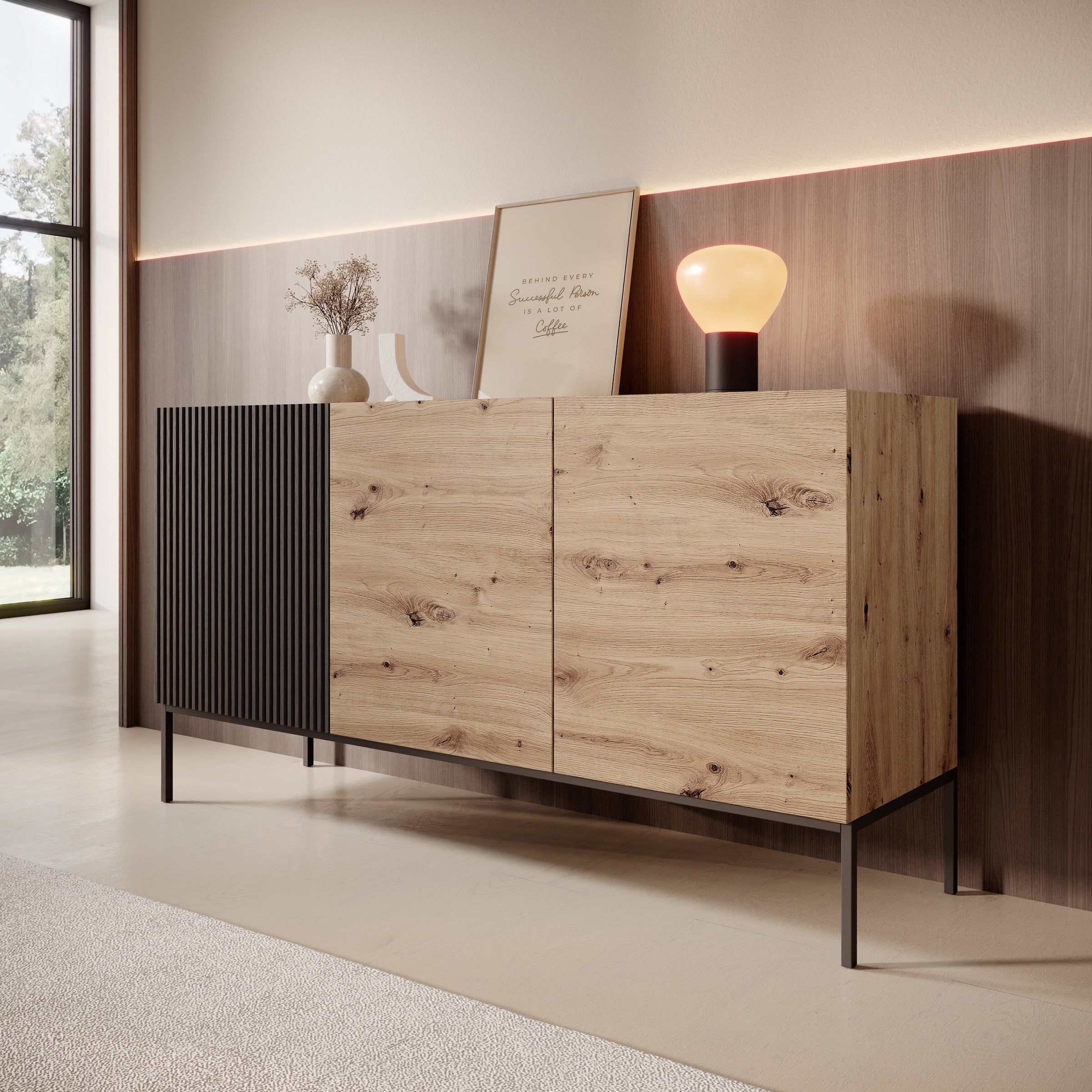 Capri - Dressoir - Eiken - 150x42x80 cm