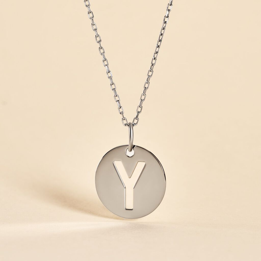 Pendentif Elio Y Argent Blanc