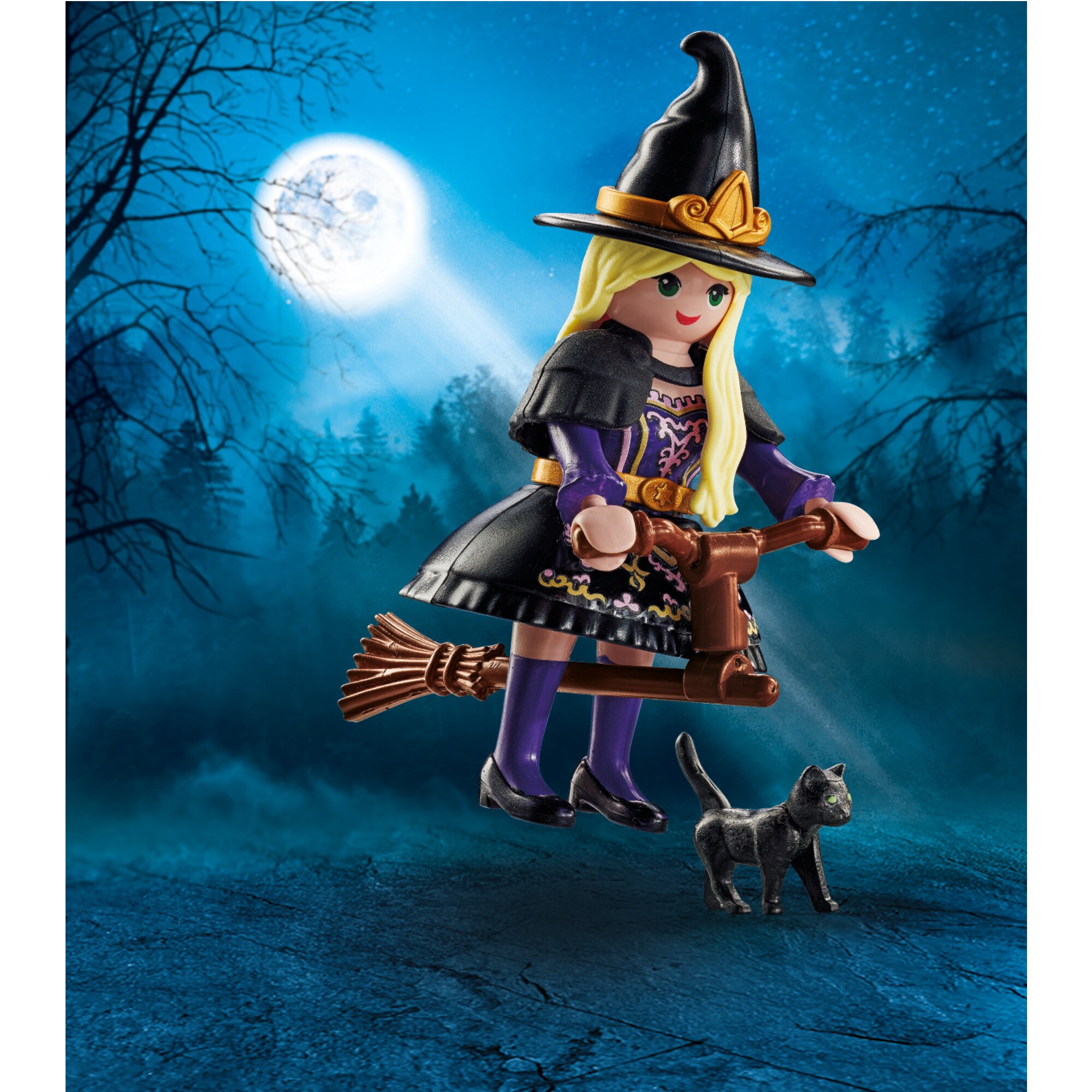 PLAYMOBIL Konstruktionsspielzeug specialPLUS Hexe mit Katze