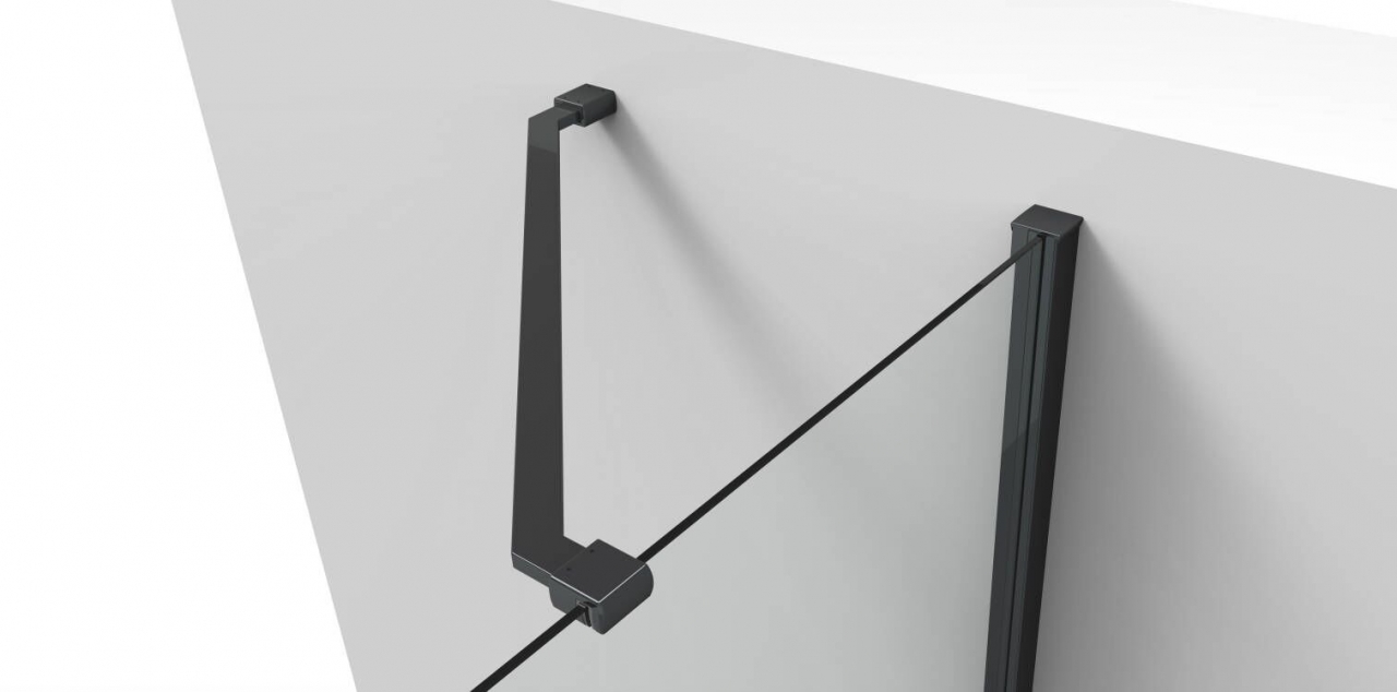 van Rijn ST02 hoekcabine 88x88cm met draaideuren zwart
