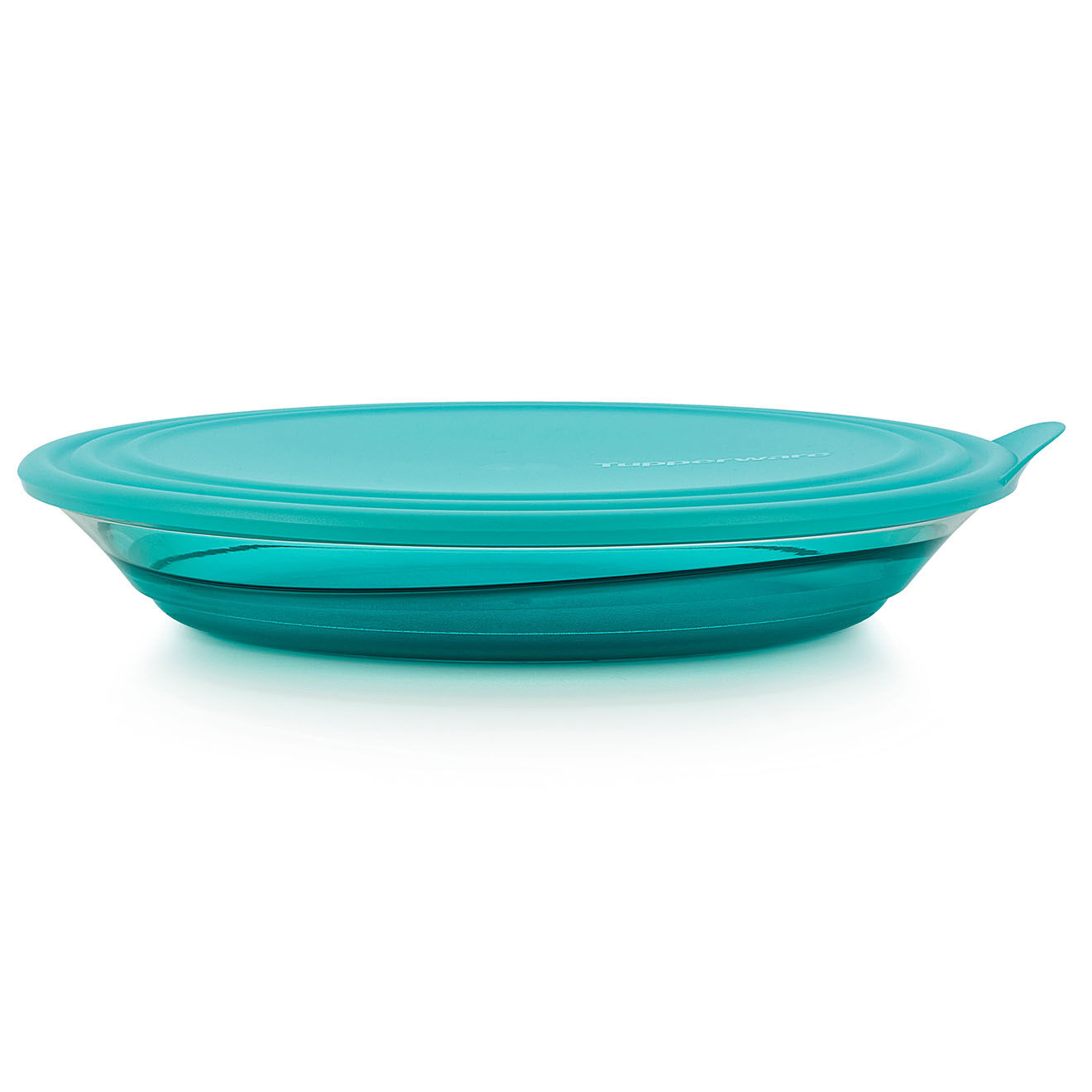Tupperware Plat avec couvercle Elegance turquoise pale - 1.5L