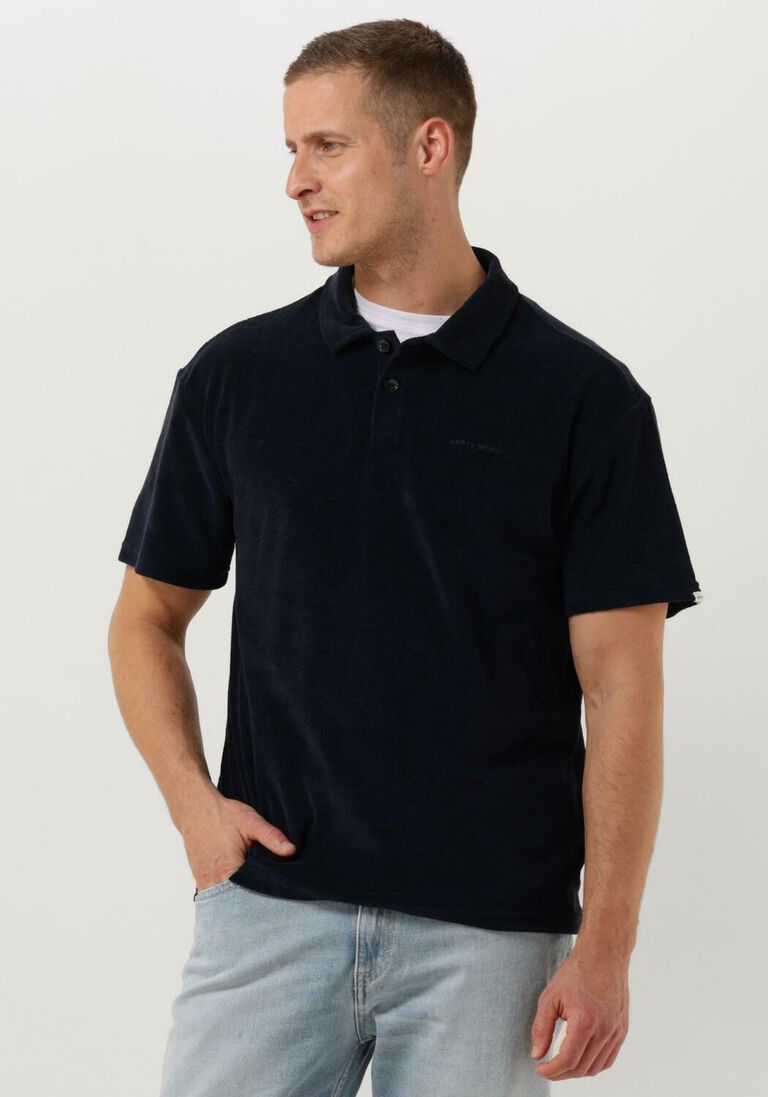 ANERKJENDT donkerblauwe anerkjendt polo akkikki s/s frotte polo tee
