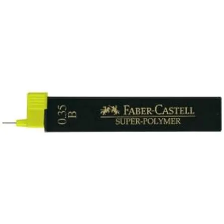 Faber-Castell Feinmine SUPER-POLYMER Stärke: 0,35 mm, Härtegrad: B, tiefschwarz.