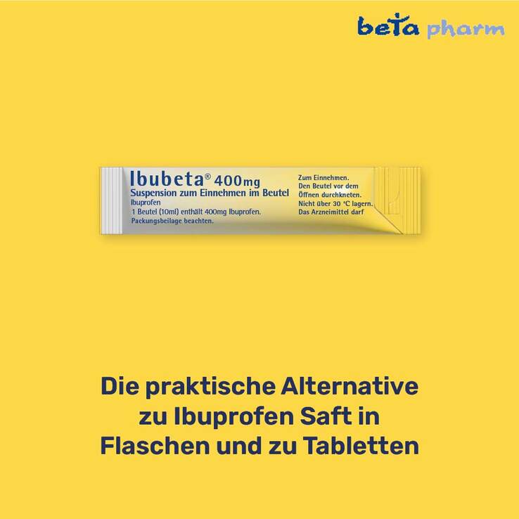Ibubeta 400 mg Suspension zum Einnehmen im Beutel, 20 St