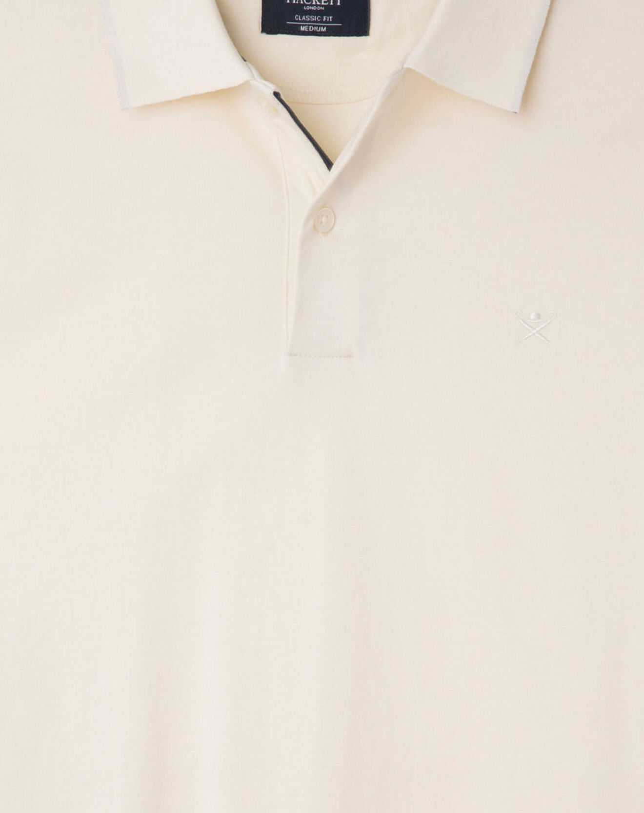 Hackett London Polo en Jersey Regular Fit uni Smart écru