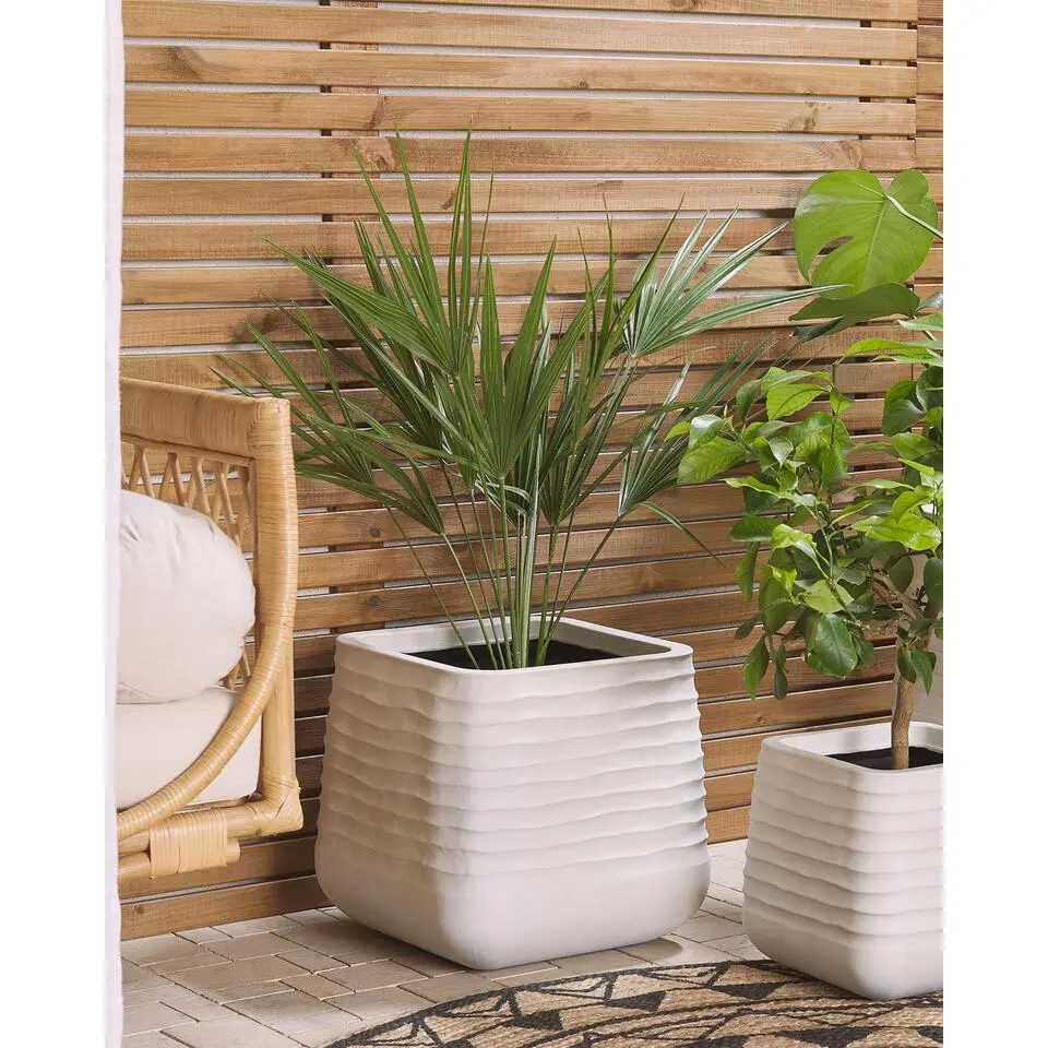 PARIKIA - Plantenbak - Wit - 50 cm - Polyresin