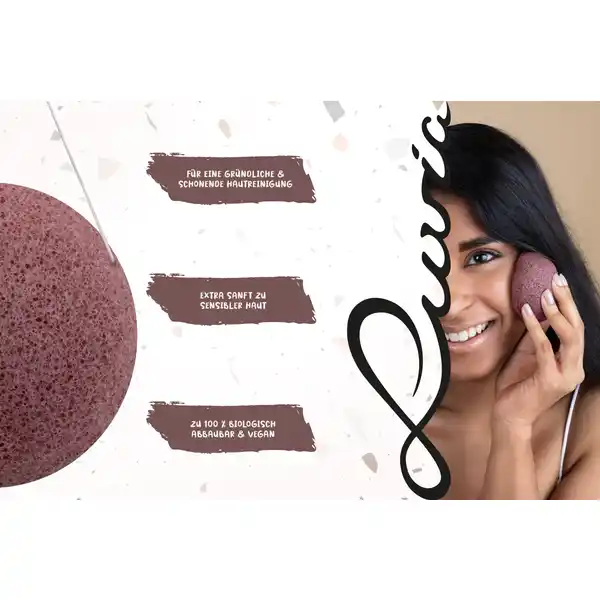 Konjac Schwamm - Set Red Clay