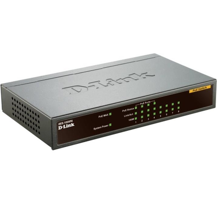 PoE Switch DES-1008PA 8 Port8-Port Fast Ethernet PoE Unmanaged Desktop Switch