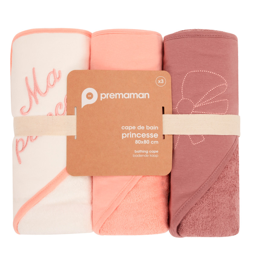 Lot de 3 capes de bain Princesse