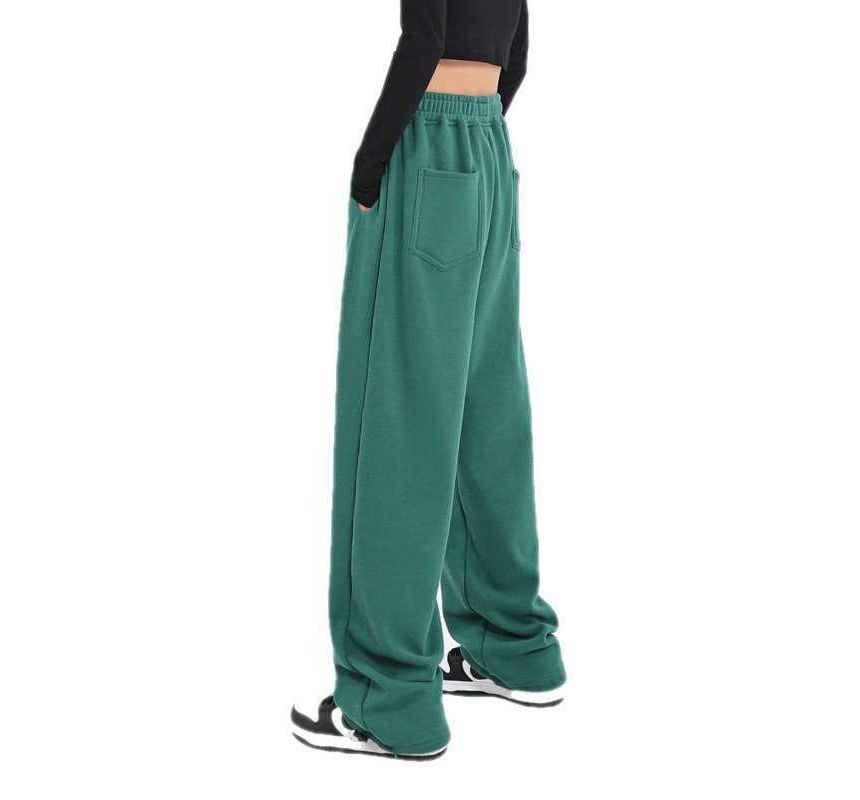 Vhancy - Effen joggingbroek met trekkoord en wijde pijpen (verschillende ontwerpen)