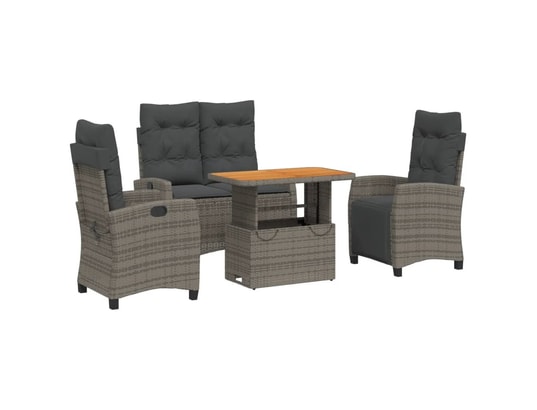 LES TENDANCES - Salon extérieur Salon de jardin-gris-4 places-57x66x93-451727