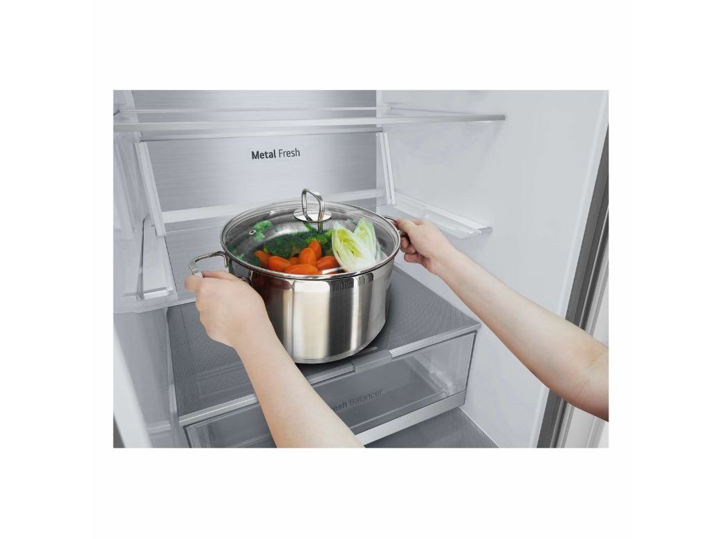 FRIGORÍFICO COMBINADO LG GBV7180CPY NO FROST C 186CM 344L CINZENTO