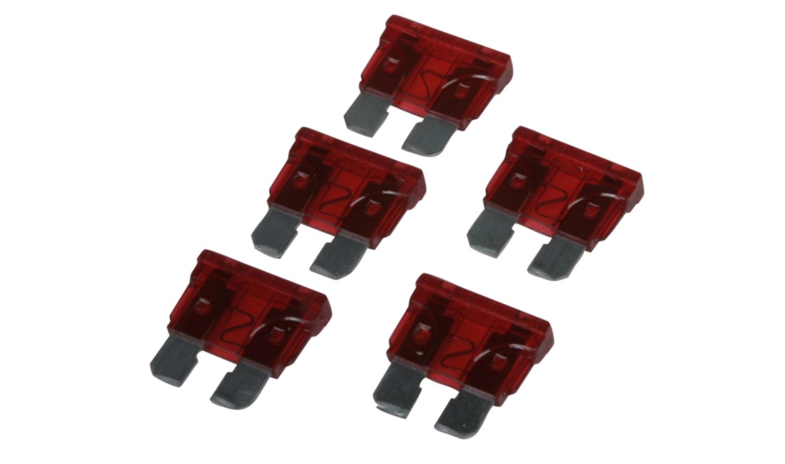Fladsikringer 10A - 5 stk.