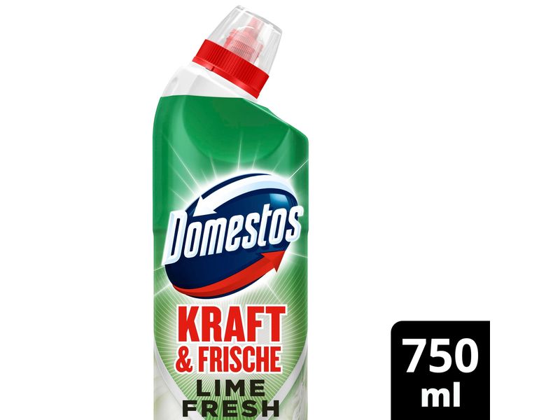 Domestos WC-Reiniger Aktiv Fresh Lime Fresh WC Gel 750 ml Reinigungsmittel für die Toilette mit frischem Limetten-Duft