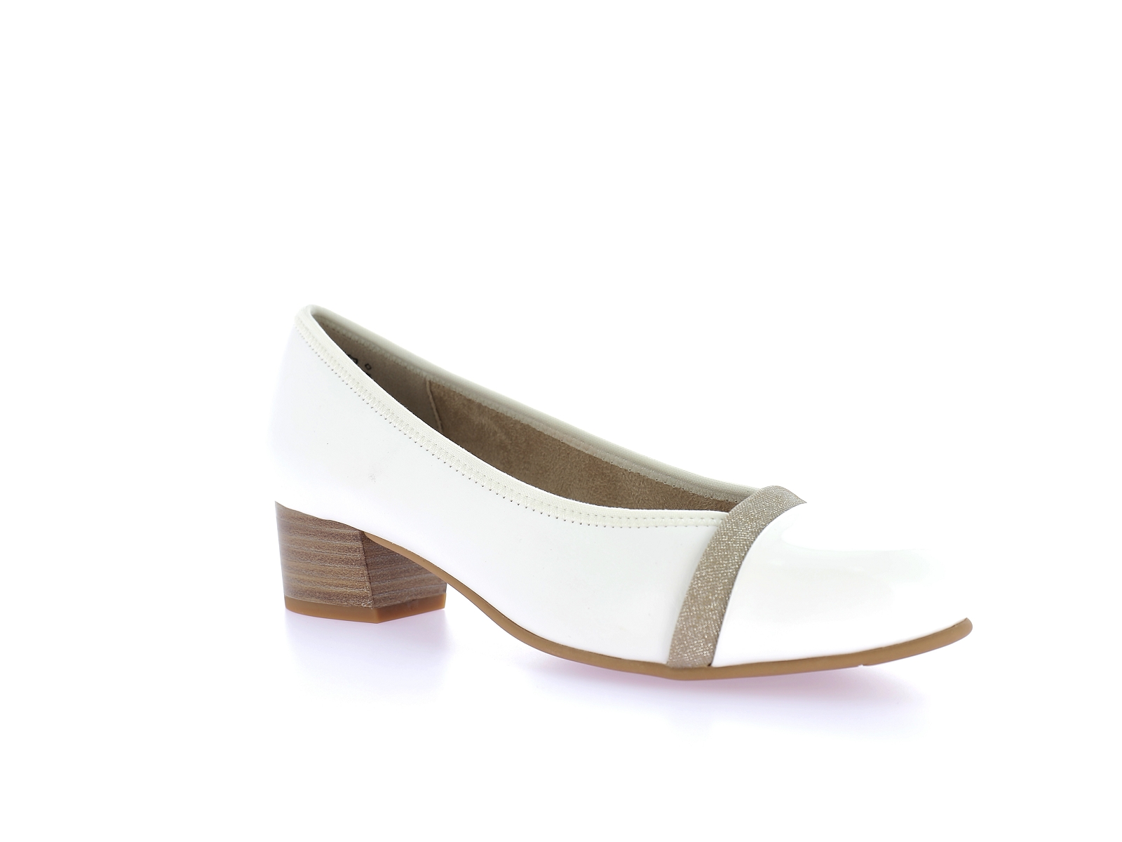 Jana  shoes-22367 Matières combinées Blanc-Or